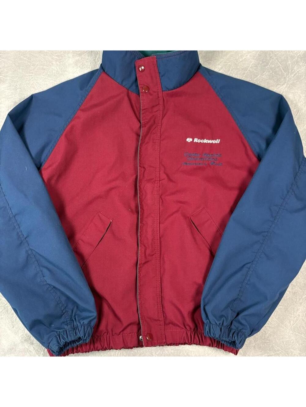Vintage 90s Rockwell Operations Dunbrooke Colorblock Jacket USA Made M